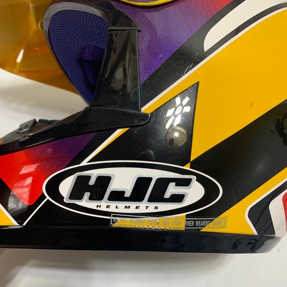 HJC CL-X3SN Dirt Bike Helmet Size Medium Yellow Off Road ATV Snowmobile - Picture 8 of 14